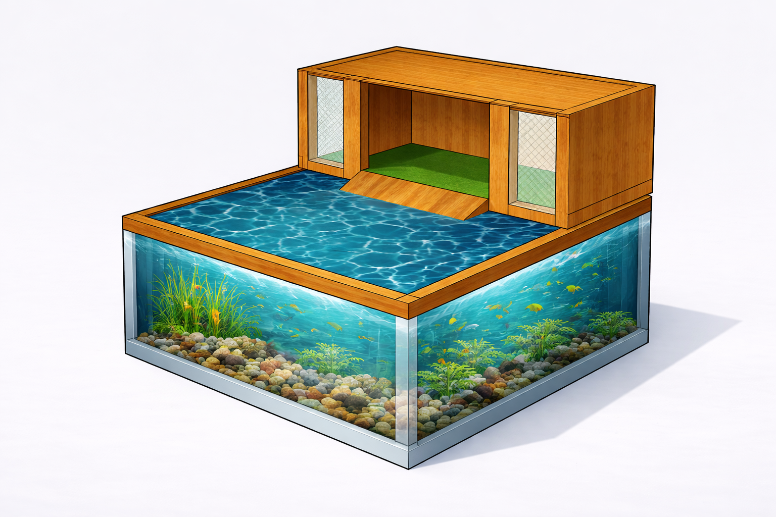 Turtle pond (indoor style) with Tank